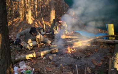 Как три товарища на р. Унава отдыхали.. Октябрь 2014