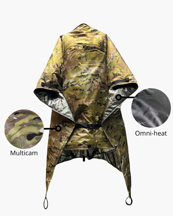8 in 1 Poncho transformer Felon Army (Multicam - Omni Heat)