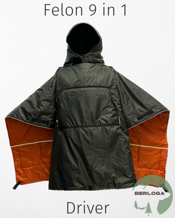 9 in 1 Poncho transformer Felon Driver